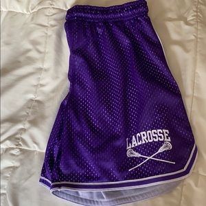 Purple sports shorts
